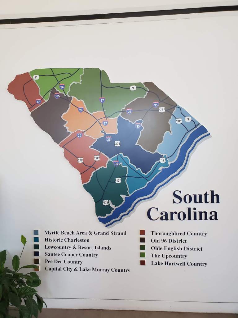 Map of South Carolina areas