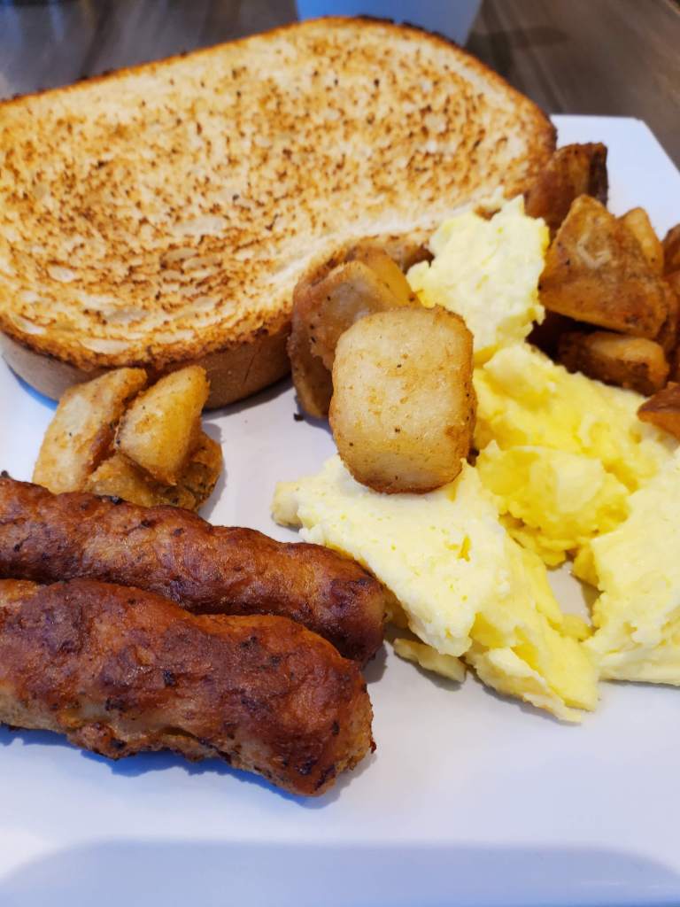 Hyatt Place, Washington DC, DC, Hotel, Resort, free breakfast, eggs, potatoes, toast, sausage, 