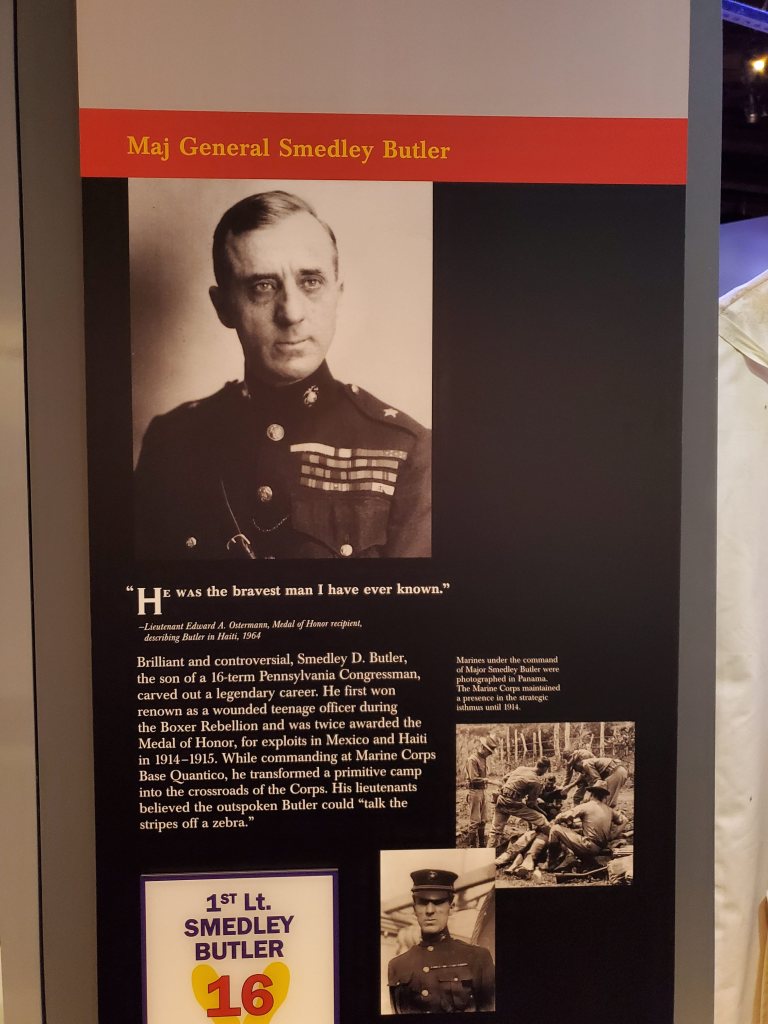 Major General Smedley Butler, USMC, National Museum of the Marine Corps, United States Marines, Devil Dogs, Leathernecks, Jarheads, Quantico VA,