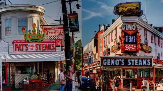 Philadelphia, Cheese steak, Pat' King of Steaks, Geno's Steaks, best in philly, Pat's VS Geno's, Pennsylvania, PA, Road Trip, vacation, family trip, Kids, 
