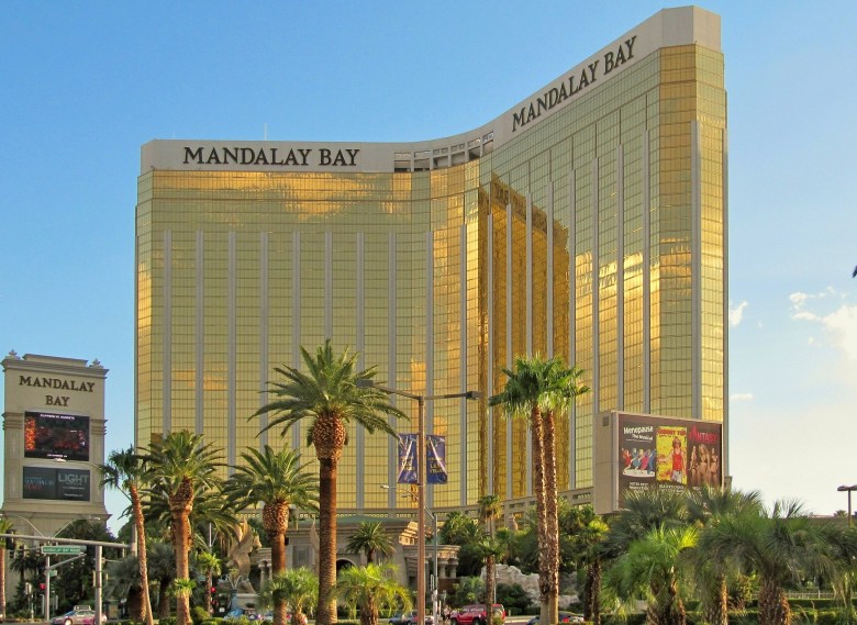 view of Mandalay Bay, Las Vegas Strip, Casino Resort in Nevada, 