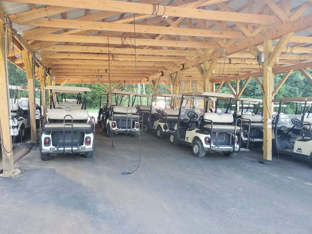 golf carts at Kentucky Down Under