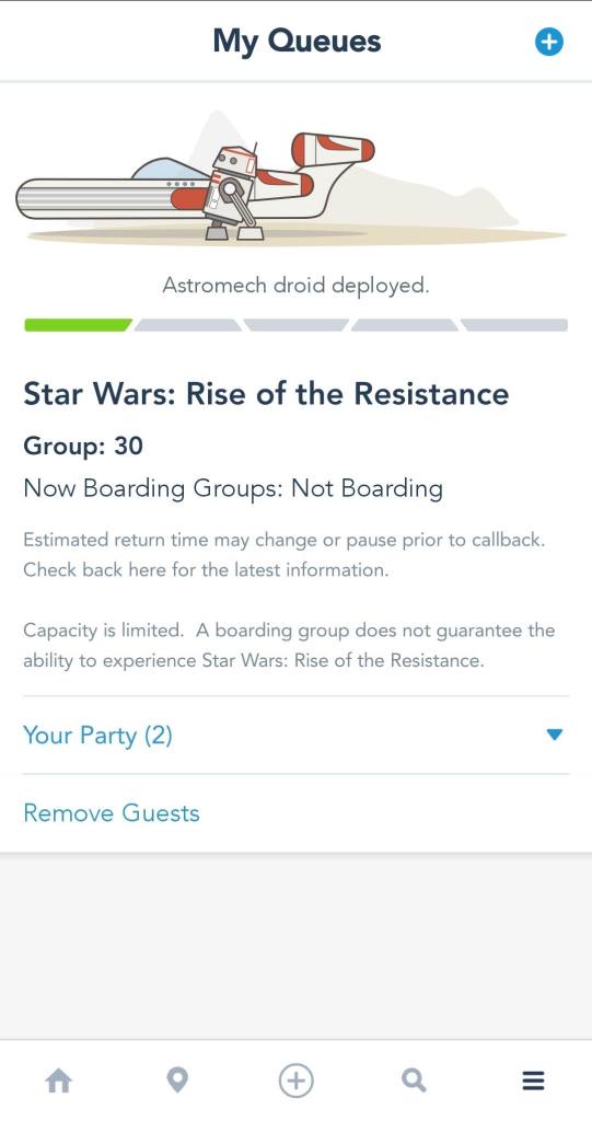 Disney App Star Wars Rise of the Resistance Boarding Group