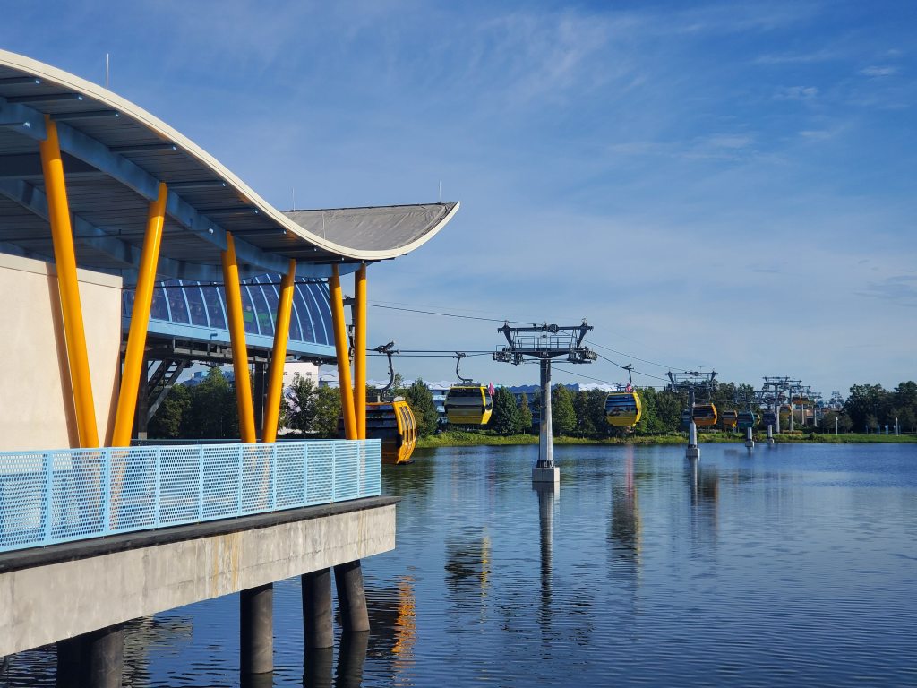 Skyliner Station at POP Century Resort in Walt Disney World. 