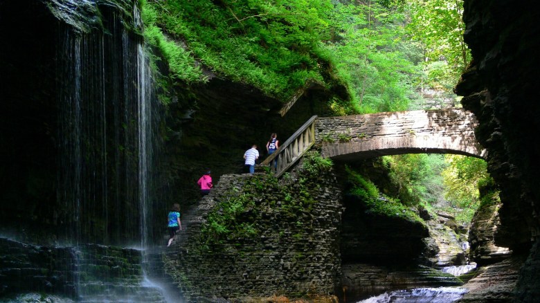 Watkins Glen State Park, New York, Waterfall, scenic,