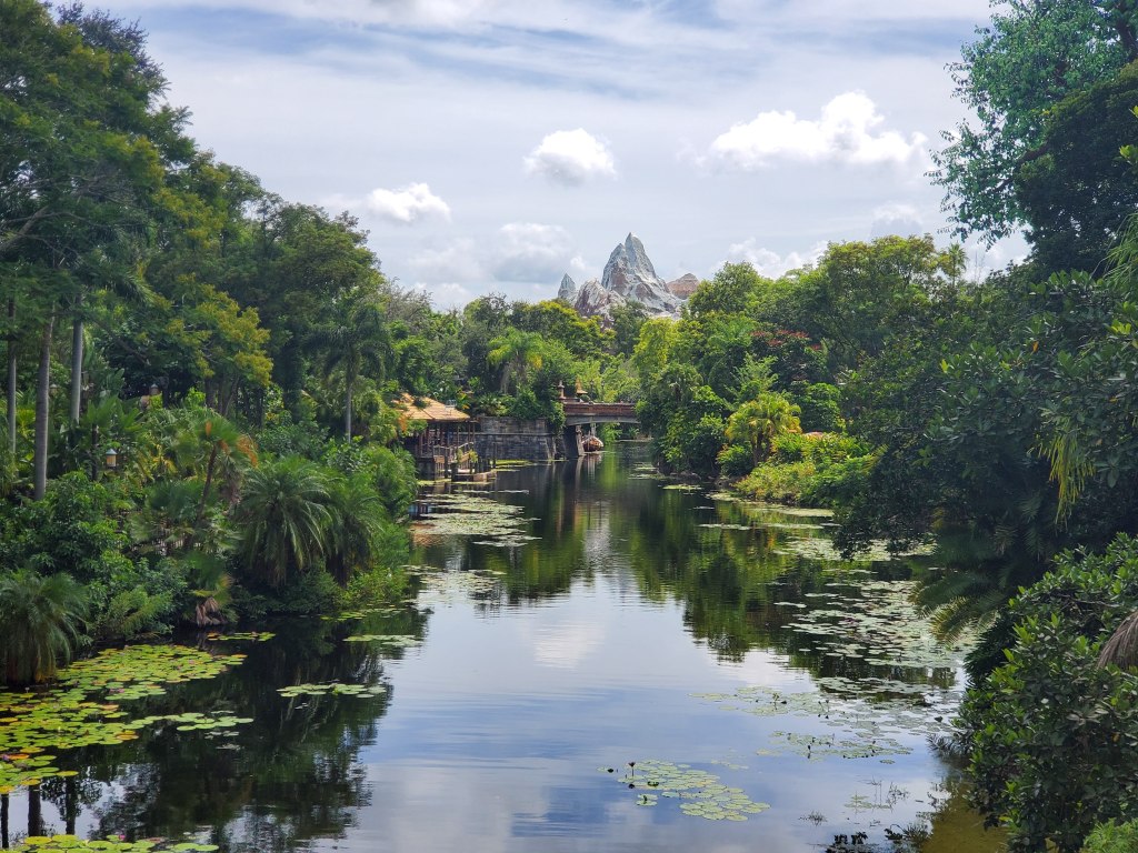 View of Everest at Animal Kingdom from across the water