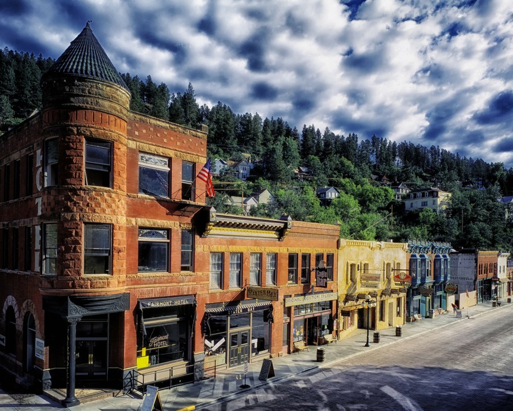 National Historic Landmark, Deadwood, South Dakota, Midwest, Fairmont Hotel, oyster bay, Eagle bar, main street, wild west,