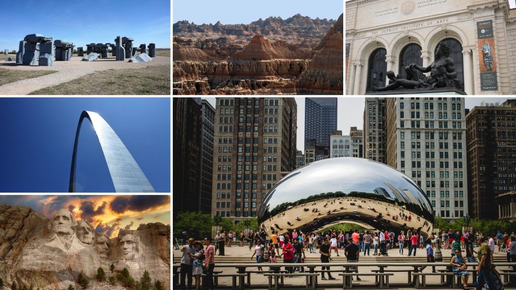 Midwest, United States, Mount Rushmore, St. Louis, Chicago,