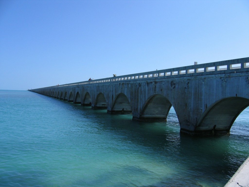 ocean, bridge, Key West, overseas highway, 