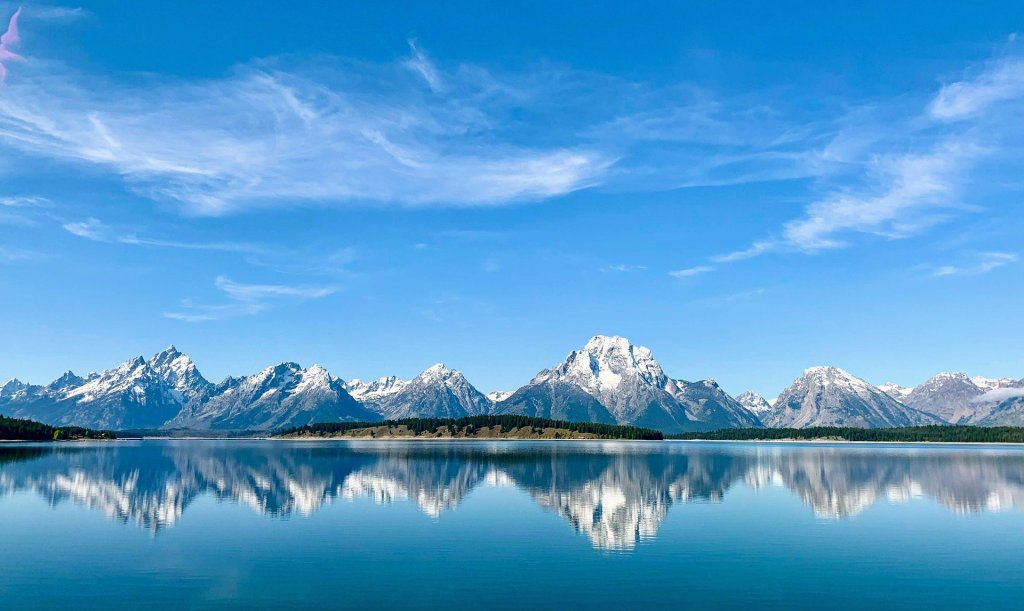 Grand Teton National Park, Jackson, Wyoming, Mountains, Lake, reflection, 