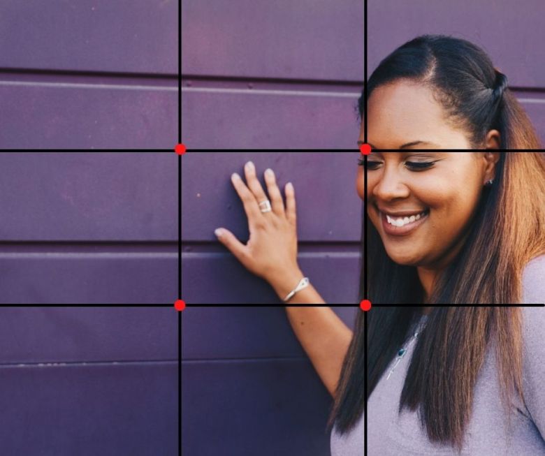 Rule of Thirds example with a Subjects eyes along the horizontal line