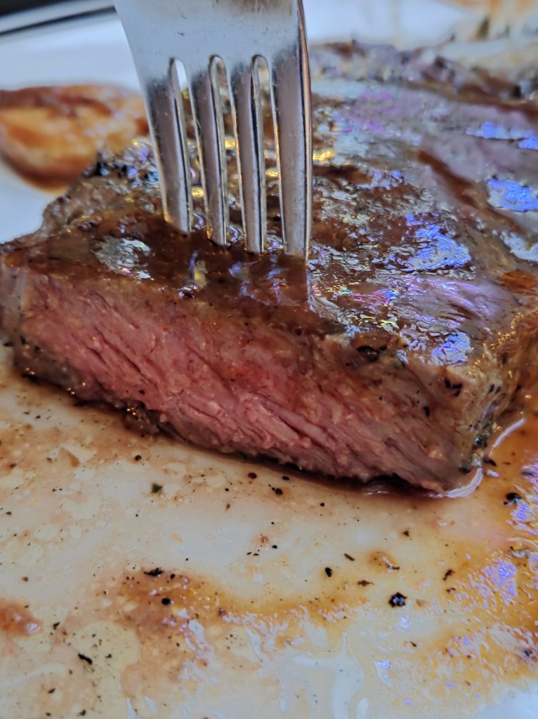 Perfectly Cooked Steak at Chops